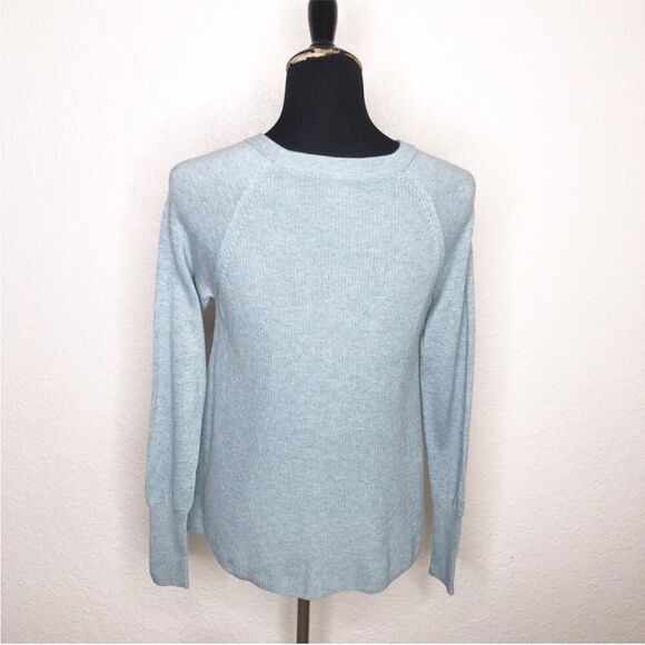 CABI 5133 Blue Swing Pullover Ribbed Knit Pullover Crewneck Sweater X-Large - Picture 5 of 8